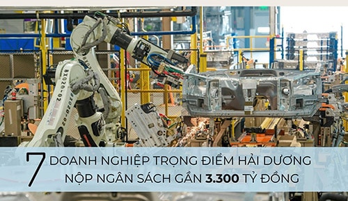 [Đồ họa] 7 doanh nghiệp trọng điểm của Hải Dương nộp ngân sách gần 3.300 tỷ đồng